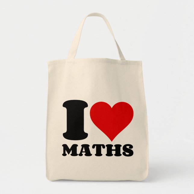 I LOVE MATHS TOTE BAG (Front)