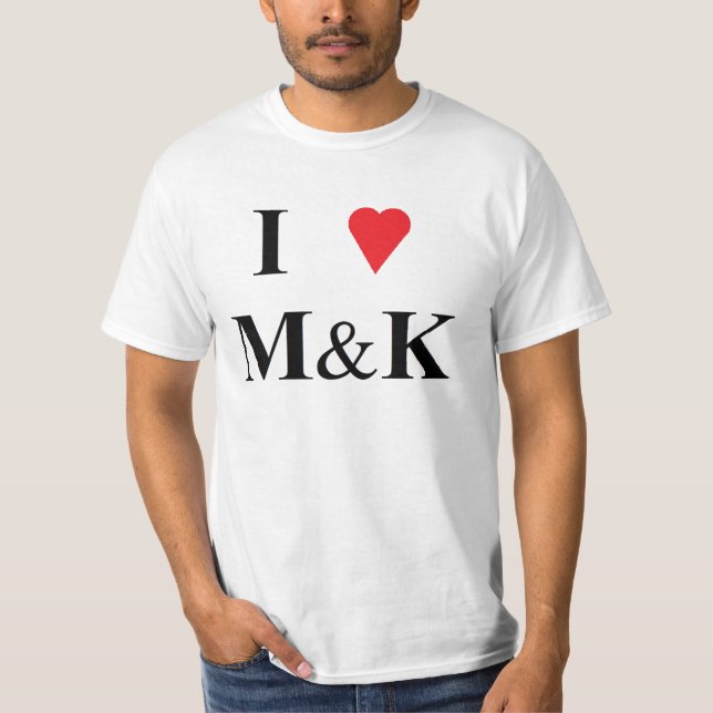 I Love Matt and Kim (M&K) T-Shirt (Front)