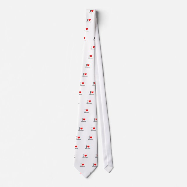 I Love Mattresses Neck Tie (Front)