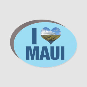 I Love Maui Hawaii Car Magnet