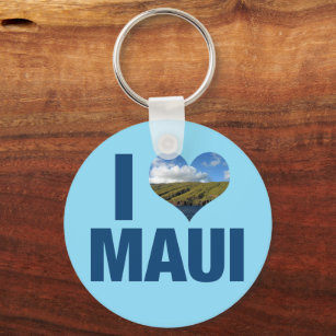 I Love Maui Hawaii Cute Hawaiian Photography Keychain