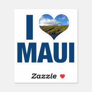 I Love Maui Hawaii Cute Hawaiian Photography Sticker