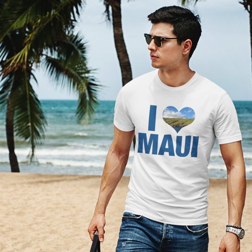 I Love Maui Hawaii Cute Hawaiian Vacation T_Shirt