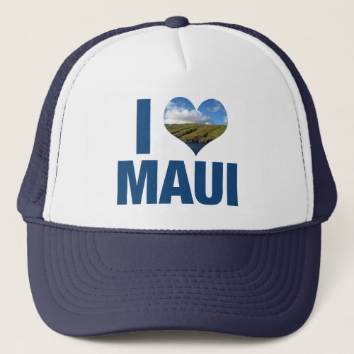 I Love Maui Hawaii Cute Hawaiian Vacation Trucker Hat