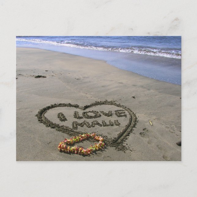 I love Maui Postcard (Front)