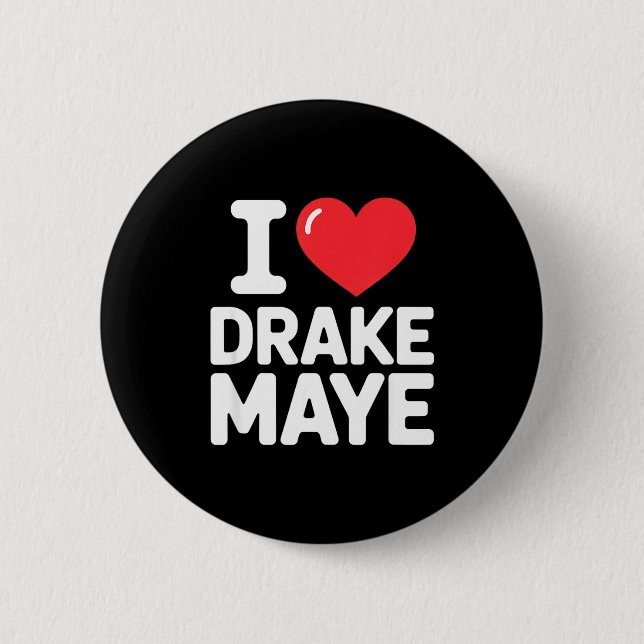 I Love Maye  Button (Front)
