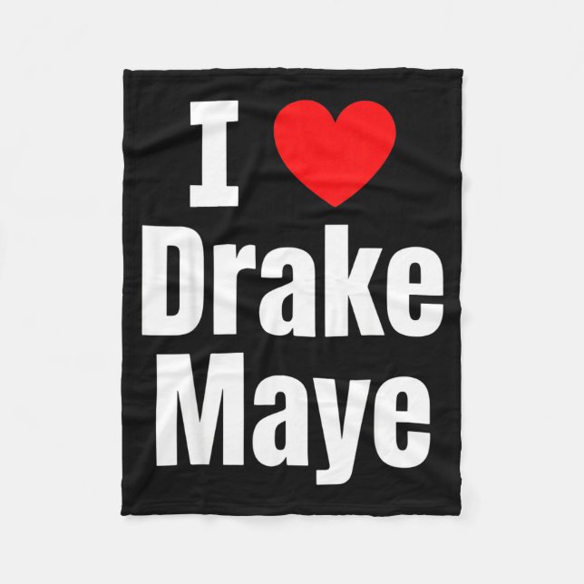 I Love Maye Football Fan  Fleece Blanket (Front)