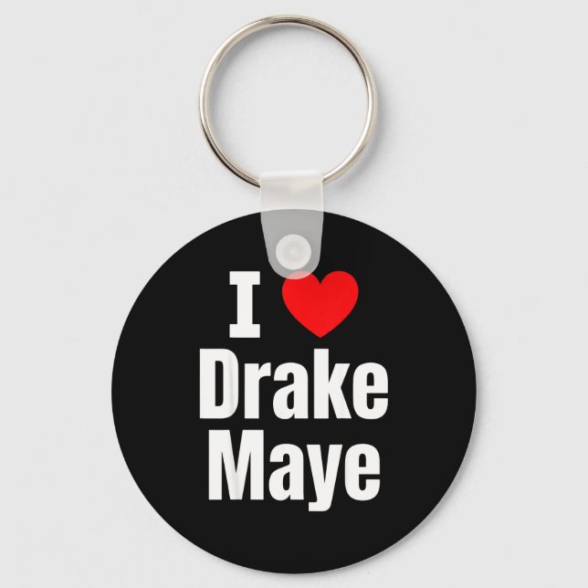 I Love Maye Football Fan  Keychain (Front)