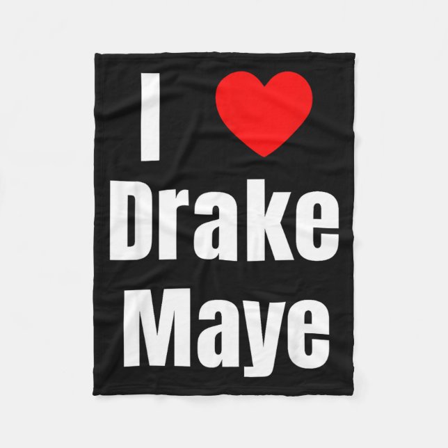 I Love Maye Qb Football Fan  Fleece Blanket (Front)