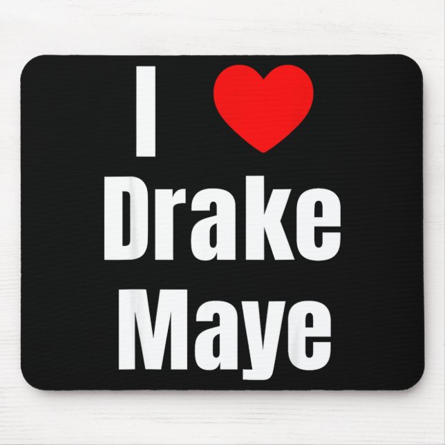 I Love Maye Qb Football Fan  Mouse Pad (Front)