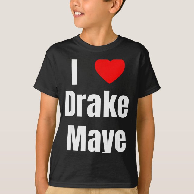 I Love Maye Qb Football Fan  T-Shirt (Front)