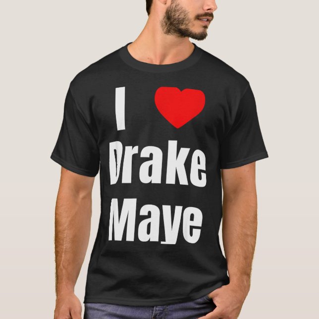 I Love Maye Qb Football Fan  T-Shirt (Front)