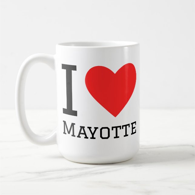 I love mayotte  coffee mug (Left)