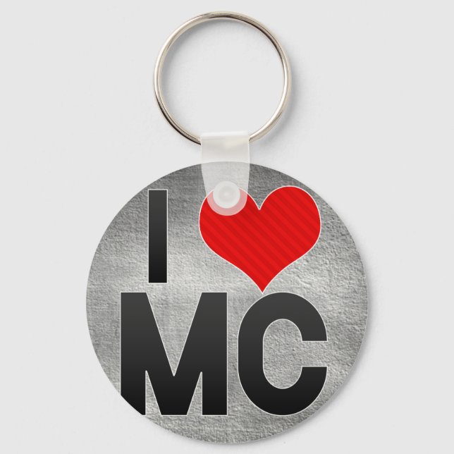 I Love MC Keychain (Front)