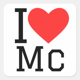 I love Mc Square Sticker