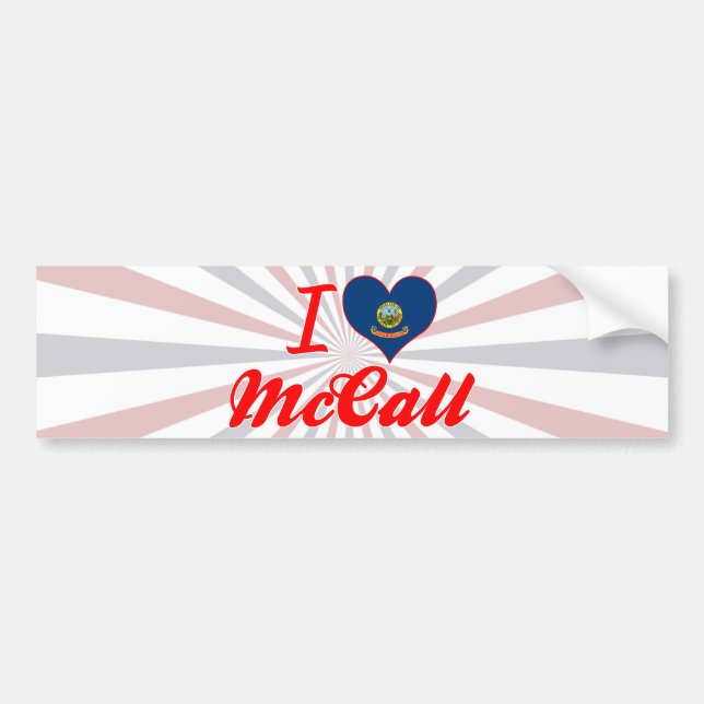 I Love McCall, Idaho Bumper Sticker (Front)