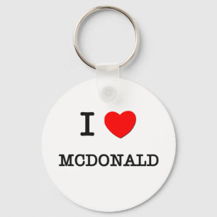 I Love Mcdonald Keychain