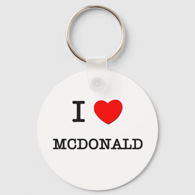 I Love Mcdonald Keychain (Front)