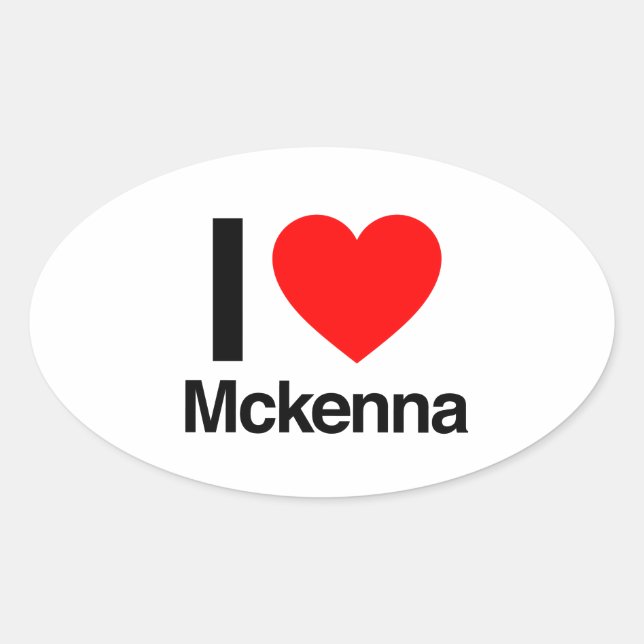 i love mckenna oval sticker (Front)