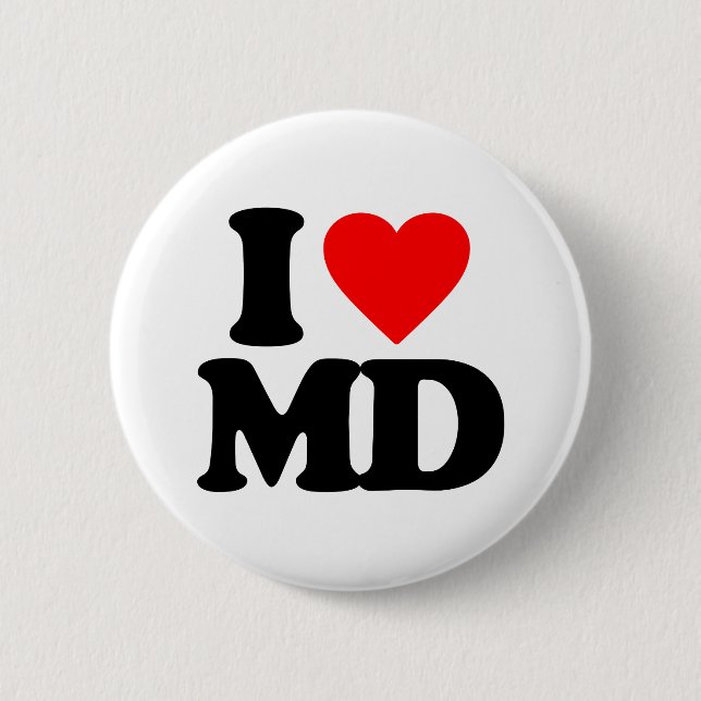 I LOVE MD BUTTON (Front)