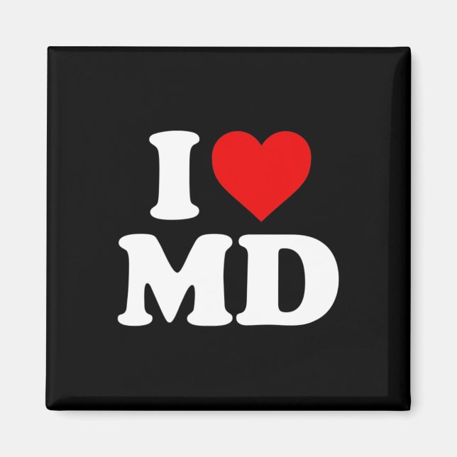 I Love Md Heart Maryland  Magnet (Front)