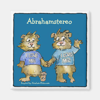 I Love Me Cartoon Hamsters Cute Magnet