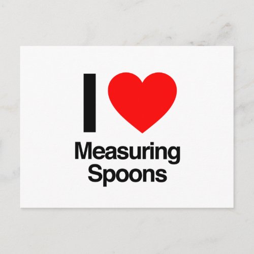 i love measuring spoons postcard