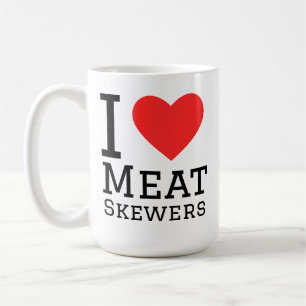 I love meat skewers coffee mug
