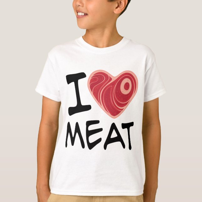 I Love Meat T-Shirt (Front)