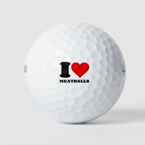 I LOVE MEATBALLS GOLF BALLS