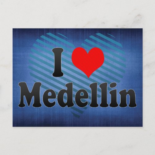 I Love Medellin Colombia Postcard
