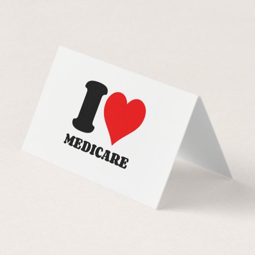 I LOVE MEDICARE BUSINESS CARD
