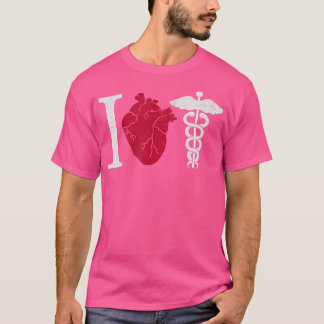 I Love Medicine - Anatomical Heart Cardiac Nurse D T-Shirt