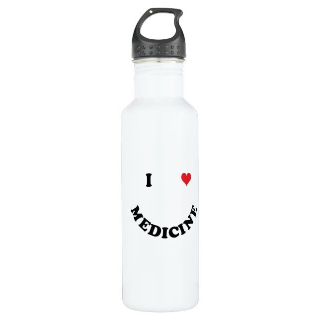 I love Medicine Stainless Steel Water Bottle (Front)