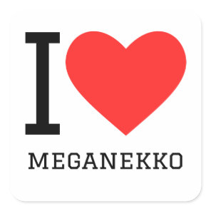 I love meganekko  square sticker