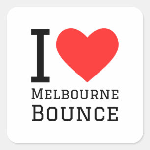 I love Melbourne bounce Square Sticker