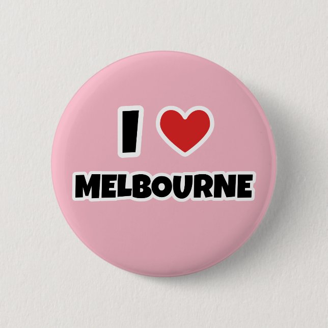 I love Melbourne Button (Front)