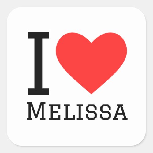 I love melissa square sticker
