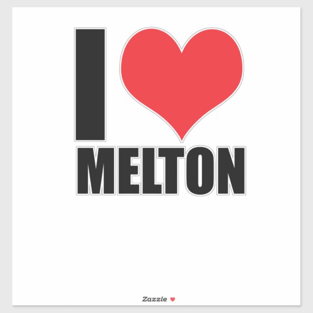 I love Melton Sticker (Sheet)