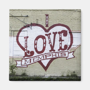 I Love Memphis Graffiti Magnet