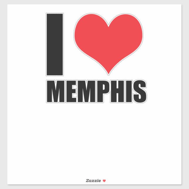 I love Memphis  Sticker (Sheet)