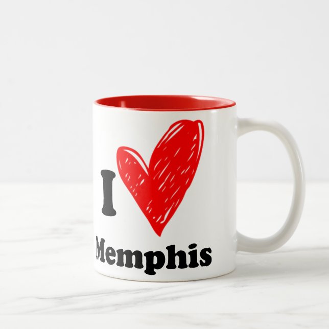 I love Memphis Two-Tone Coffee Mug (Right)