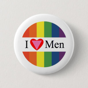 I love men button