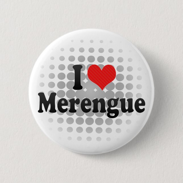 I Love Merengue Button (Front)
