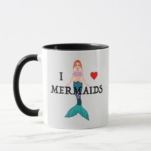 I Love Mermaids Design _ Combo Mug