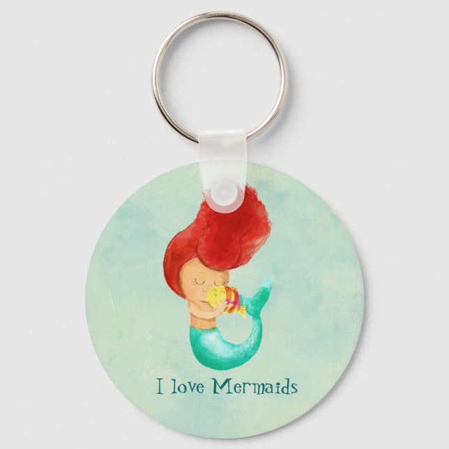 I love Mermaids Keychain (Front)