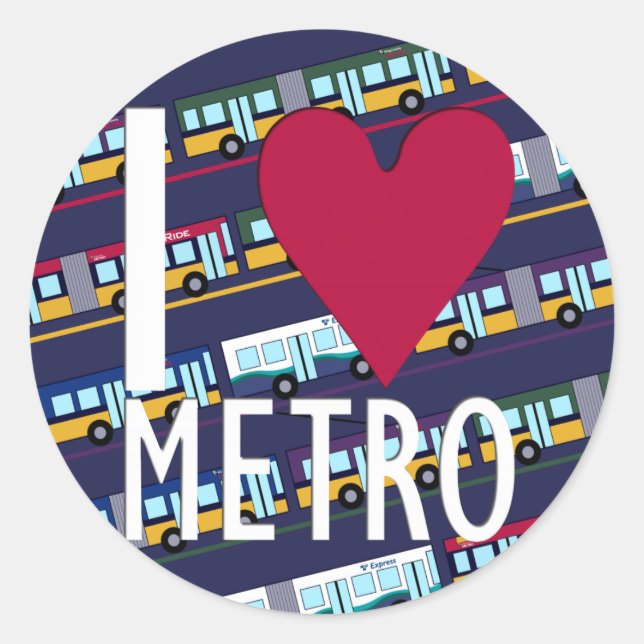 I Love Metro Sticker (Front)