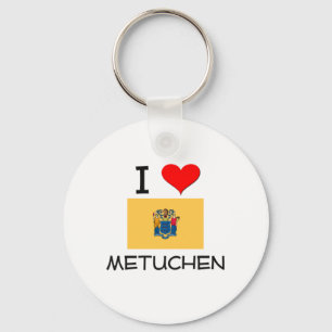 I Love Metuchen New Jersey Keychain
