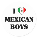 I love Mexican Boys Classic Round Sticker