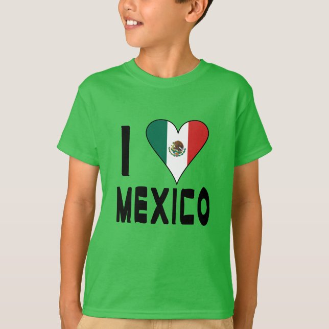 I Love Mexico Boy's T-Shirt (Front)